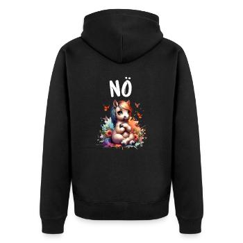 Cheval Drôle Dicton Non pour les amoureux des chevaux - Veste à capuche bio Premium Unisexe - noir - Dos - Nico (187cm)