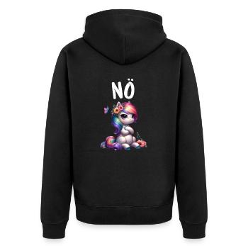 Cheval Drôle Dicton Non pour les amoureux des chevaux - Veste à capuche bio Premium Unisexe - noir - Dos - Nico (187cm)
