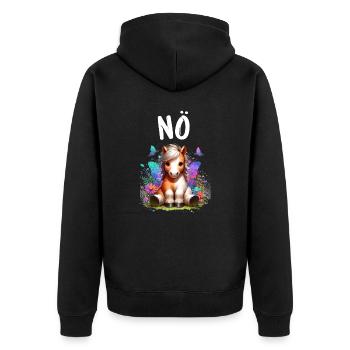 Cheval Drôle Dicton Non pour les amoureux des chevaux - Veste à capuche bio Premium Unisexe - noir - Dos - Nico (187cm)