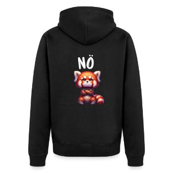 Panda roux Drôle Dicton Non, Renard de Feu - Veste à capuche bio Premium Unisexe - noir - Dos - Nico (187cm)