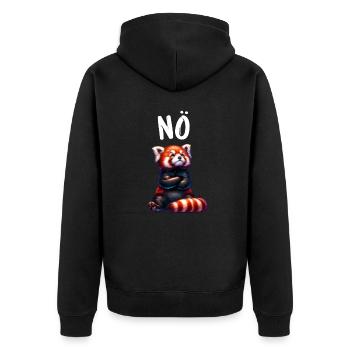 Red Panda Funny Saying Nope Fire Fox - Unisex Premium Organic Zip Hoodie - black - Back - Nico (187cm)