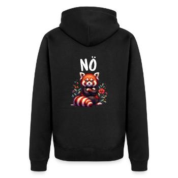 Panda roux Drôle de dicton Nope Renard de Feu - Veste à capuche bio Premium Unisexe - noir - Dos - Nico (187cm)