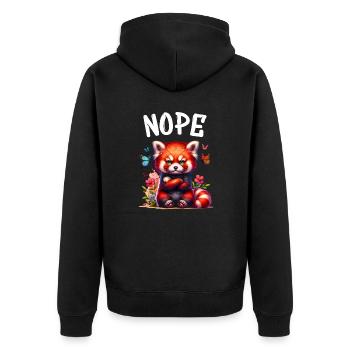 Panda roux Drôle de dicton Nope Renard de Feu - Veste à capuche bio Premium Unisexe - noir - Dos - Nico (187cm)