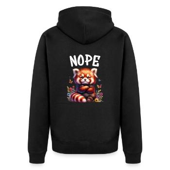 Panda roux Drôle de dicton Nope Renard de Feu - Veste à capuche bio Premium Unisexe - noir - Dos - Nico (187cm)