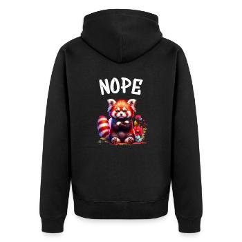Panda roux Drôle de dicton Nope Renard de Feu - Veste à capuche bio Premium Unisexe - noir - Dos - Nico (187cm)