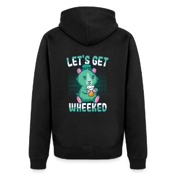 Saint-Patrick Cochon d’Inde Motif - Veste à capuche bio Premium Unisexe - noir - Dos - Nico (187cm)