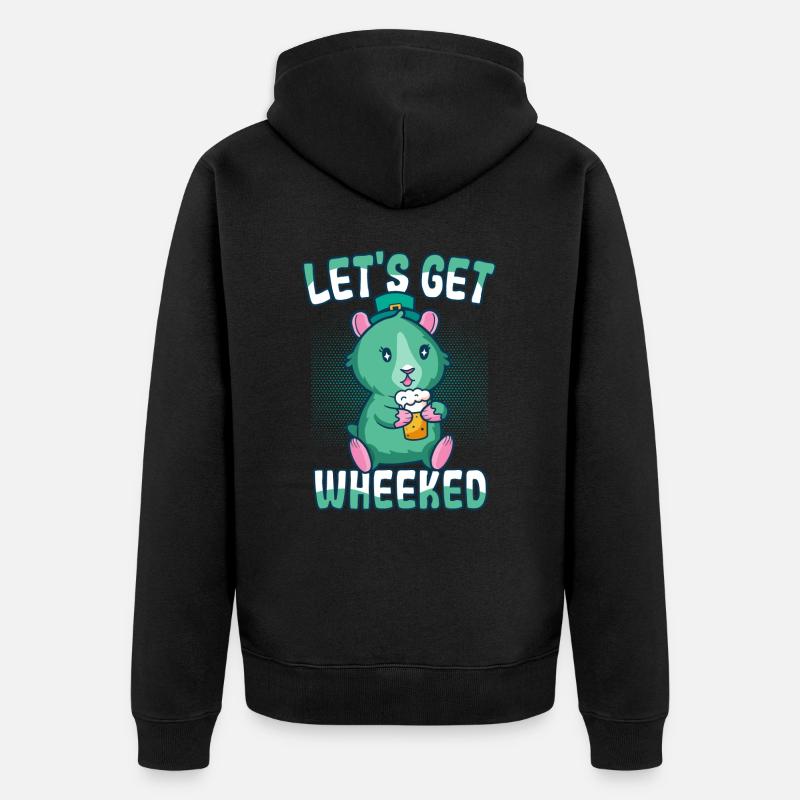 Saint-Patrick Cochon d’Inde Motif - Veste à capuche bio Premium Unisexe - noir