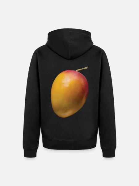 Mango Frucht Geschenk - Unisex Premium Bio Zip Hoodie - Schwarz