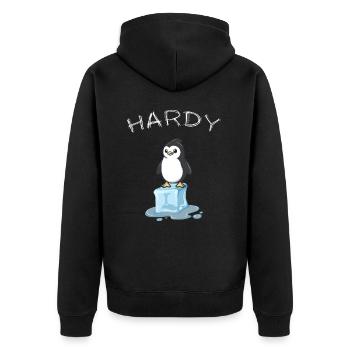 Anbaden Ice Pool Winter Swimmers « hardy » Penguin - Veste à capuche bio Premium Unisexe - noir - Dos - Nico (187cm)