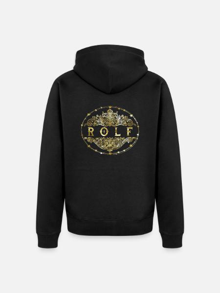 Rolf - Unisex Premium Bio Zip Hoodie - Schwarz