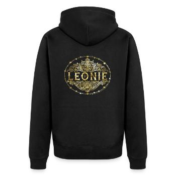 Léonie - Veste à capuche bio Premium Unisexe - noir - Dos - Nico (187cm)