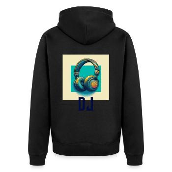 DJ - Veste à capuche bio Premium Unisexe - noir - Dos - Nico (187cm)