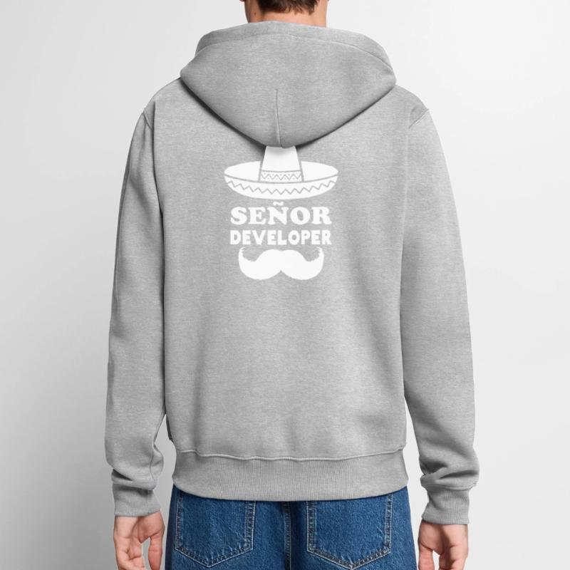 Señor Developer | Nerd & Programmierer Witze Unisex Premium Bio Zip Hoodie