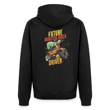 Future Monster Truck Driver - Unisex Premium Organic Zip Hoodie - black - Back - Nico (187cm)