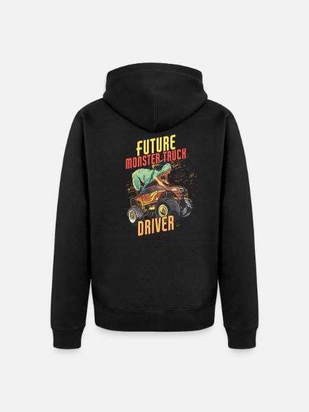 Future Monster Truck Driver - Unisex Premium Organic Zip Hoodie - black