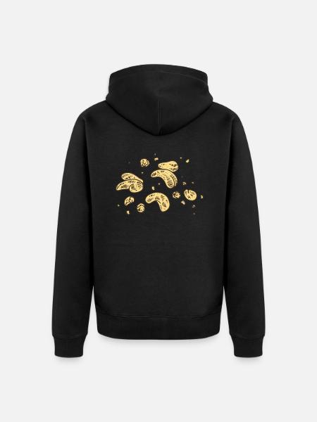 Cashew Cashew Nuts nuts - Unisex Premium Organic Zip Hoodie - black