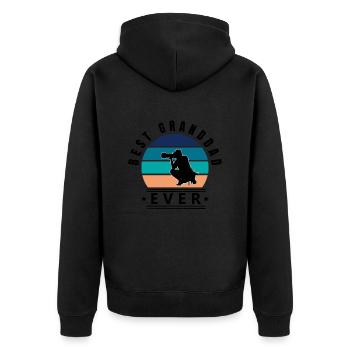 Best Granddad Ever Photographer - Unisex Premium Organic Zip Hoodie - black - Back - Nico (187cm)