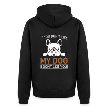Mon chien - Veste à capuche bio Premium Unisexe - noir - Dos - Nico (187cm)