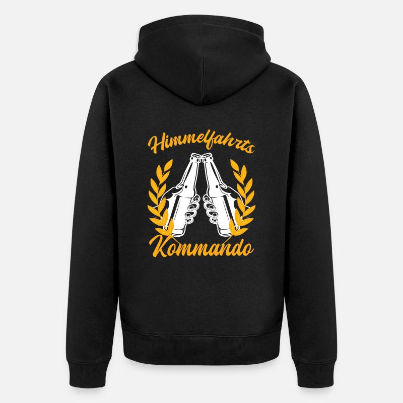 Himmelfahrtskommando lustiger Spruch - Unisex Premium Bio Zip Hoodie - Schwarz