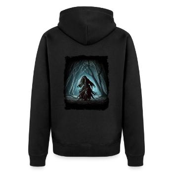 Baba Yaga - Slavic Nightmare - Unisex Premium Organic Zip Hoodie - black - Back - Nico (187cm)