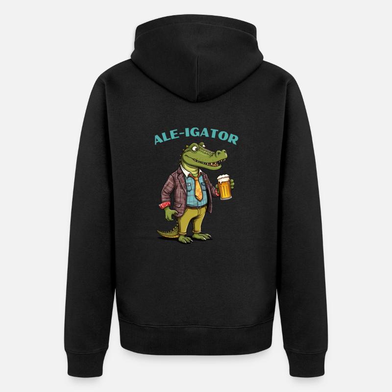 ale-igator - Veste à capuche bio Premium Unisexe - noir