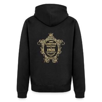 Édition limitée 1925 - Veste à capuche bio Premium Unisexe - noir - Dos - Nico (187cm)