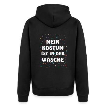 Karnewal Kölner Karneval Fasnacht Konfetti Köln - Unisex Premium Bio Zip Hoodie - Schwarz - Hinten - Nico (187cm)