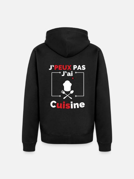 Ich kann nicht kochen - Unisex Premium Bio Zip Hoodie - Schwarz