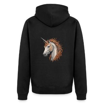 Cheval d’Halloween - Veste à capuche bio Premium Unisexe - noir - Dos - Nico (187cm)
