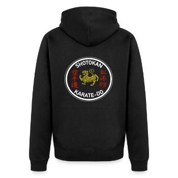 Karate Tiger T Shirt - Veste à capuche bio Premium Unisexe - noir - Dos - Nico (187cm)