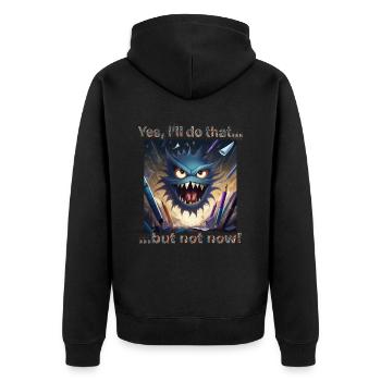 Stressé? Alors défoulez-vous avec ce monstre ! - Veste à capuche bio Premium Unisexe - noir - Dos - Nico (187cm)