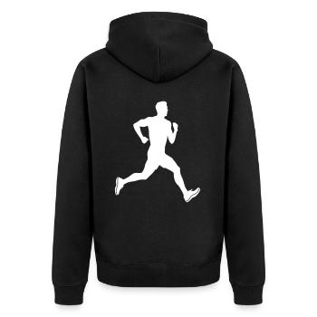 Course à pied Sprint Silhouette - Veste à capuche bio Premium Unisexe - noir - Dos - Nico (187cm)