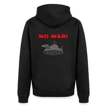 Pas de guerre - Veste à capuche bio Premium Unisexe - noir - Dos - Nico (187cm)
