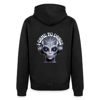I CAME TO DANCE - Cool Humanoid with Headphones! - Unisex Premium Organic Zip Hoodie - black - Back - Nico (187cm)