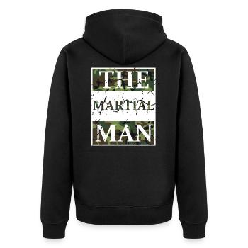 The Martial Man - arts martiaux arts martiaux - Veste à capuche bio Premium Unisexe - noir - Dos - Nico (187cm)