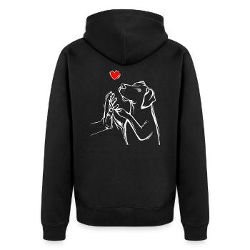 Magyar Vizsla Chers Chiens Maman Maîtresse - Veste à capuche bio Premium Unisexe - noir - Dos - Nico (187cm)
