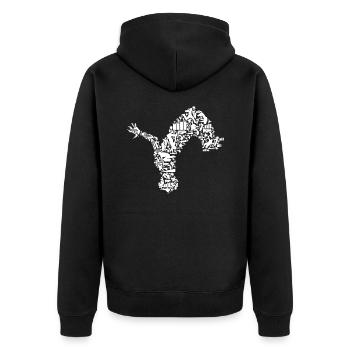 Parkour Extreme Sports Parcour Hommes Garçons - Veste à capuche bio Premium Unisexe - noir - Dos - Nico (187cm)