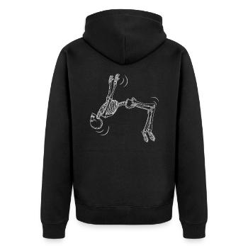 Parkour Skeleton Parcour ParcourIng - Veste à capuche bio Premium Unisexe - noir - Dos - Nico (187cm)