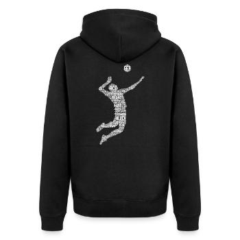 Volleyball Volleyball Hommes Garçons - Veste à capuche bio Premium Unisexe - noir - Dos - Nico (187cm)