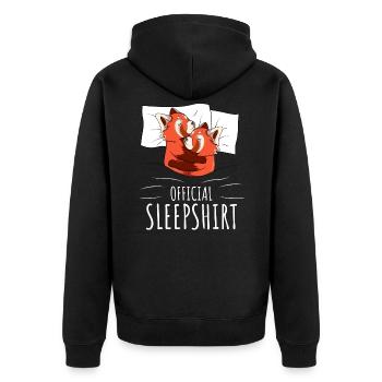 Red Panda Sleeping Shirt Red Panda Gift - Unisex Premium Organic Zip Hoodie - black - Back - Nico (187cm)