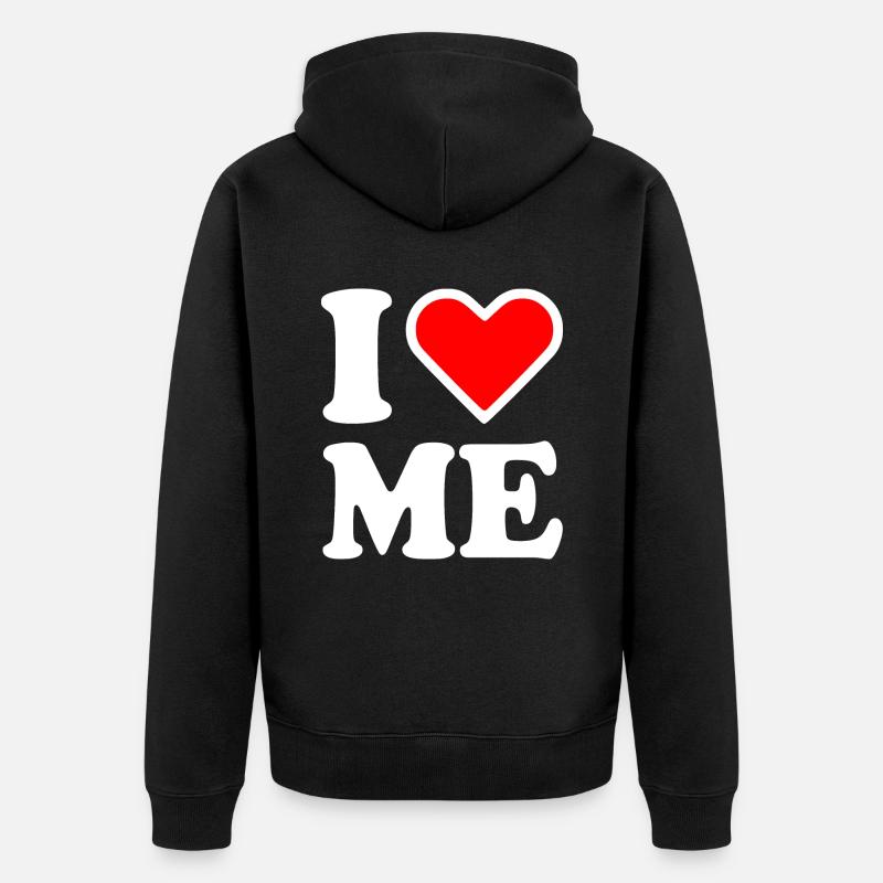 I love me - Veste à capuche bio Premium Unisexe - noir