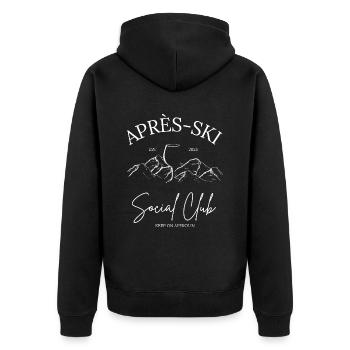 APRÈS SKI Social Club - Keep on Aperolin - Unisex Premium Organic Zip Hoodie - black - Back - Nico (187cm)