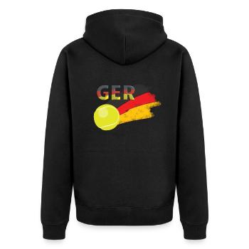 Allemagne Tennis - Veste à capuche bio Premium Unisexe - noir - Dos - Nico (187cm)