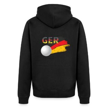 Allemagne Volley-ball - Veste à capuche bio Premium Unisexe - noir - Dos - Nico (187cm)