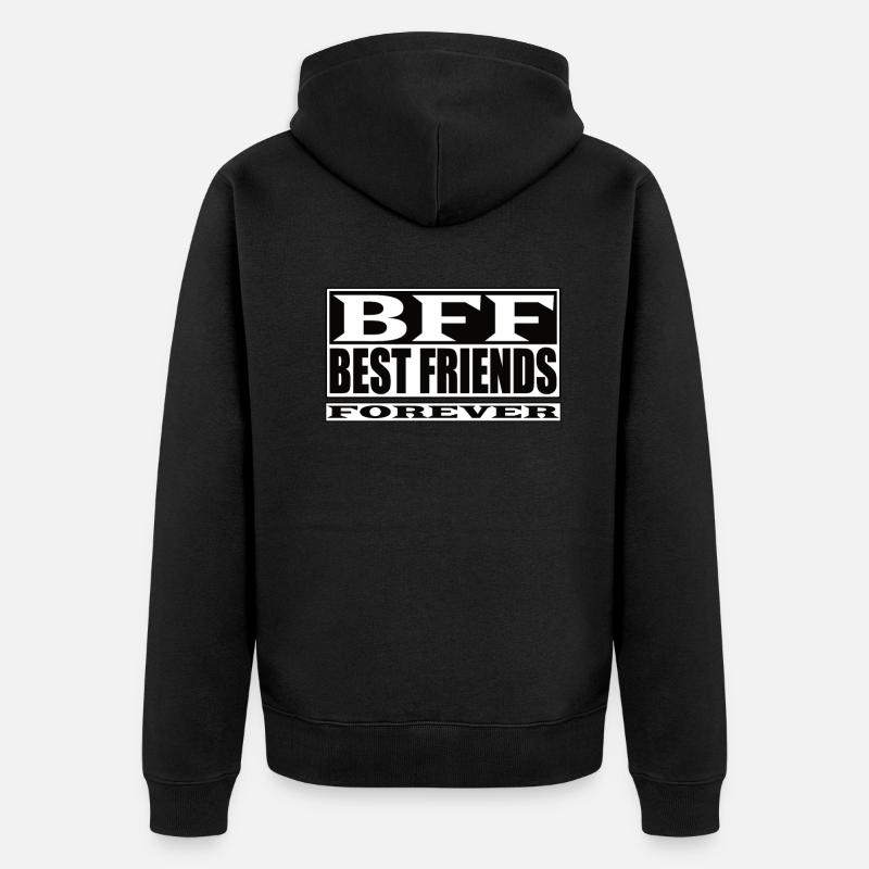 Idée cadeau petite amie soeur - Veste à capuche bio Premium Unisexe - noir