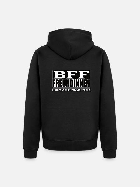 Geschenkidee Freundin schwester - Unisex Premium Bio Zip Hoodie - Schwarz