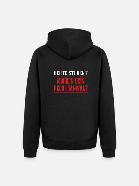 Lustiger Spruch Nerd für Studenten - Unisex Premium Bio Zip Hoodie - Schwarz