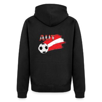 Drapeau Autriche - Veste à capuche bio Premium Unisexe - noir - Dos - Nico (187cm)