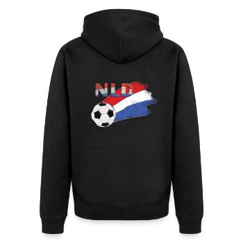 Drapeau Hollande - Veste à capuche bio Premium Unisexe - noir - Dos - Nico (187cm)