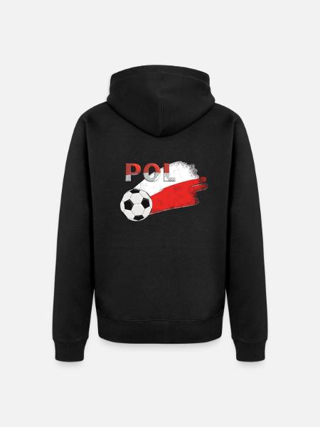Drapeau Pologne - Veste à capuche bio Premium Unisexe - noir
